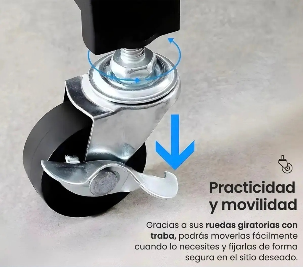 Estanteria plegable 5 niveles con ruedas