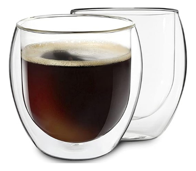 Vaso Taza Doble Vidrio Cafe Bebidas 250ml