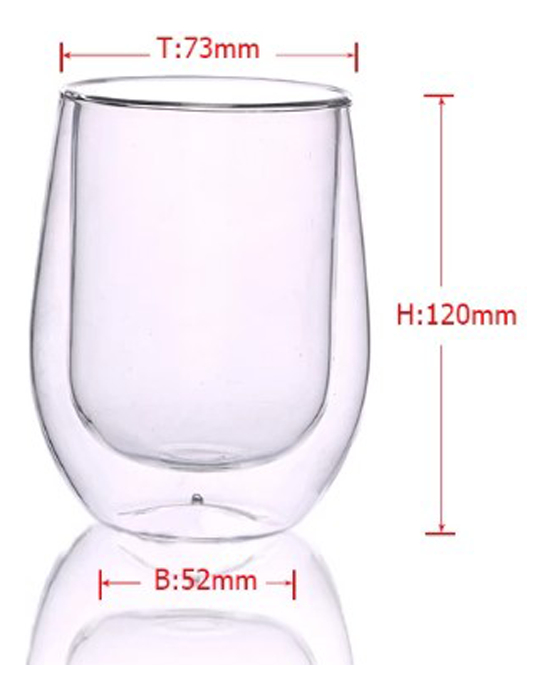 Vaso Taza Doble Vidrio Cafe Bebidas 300ml