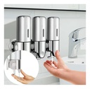Dispenser Triple Recargable De Pared Shampo Jabon 500 Ml