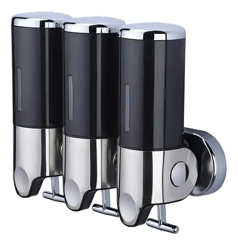 DISPENSER DE JABON TRIPLE NEGRO