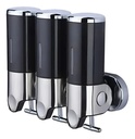 DISPENSER DE JABON TRIPLE NEGRO