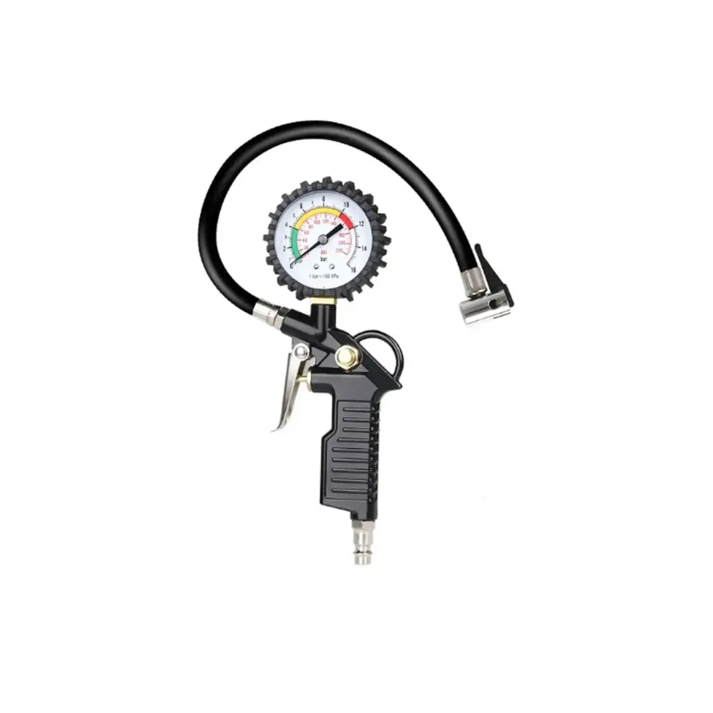 PISTOLA INFLAR NEUMATICO CON MANOMETRO