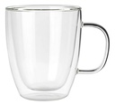 TAZA DOBLE VIDRIO 350ml con asa