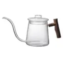 cafetera de vidrio con cuello de cisne
