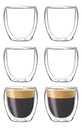 Vaso taza doble vidrio x6