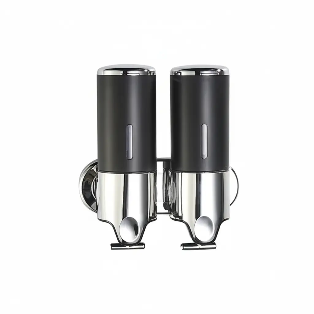 DISPENSER DE JABON DOBLE NEGRO
