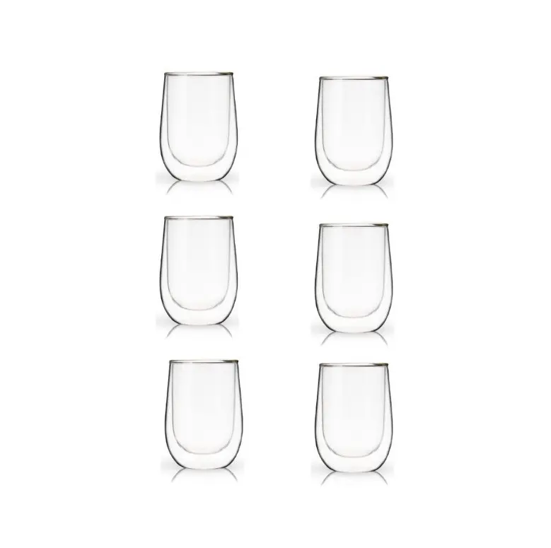 Kit 6 tazas doble vidrio 200ml