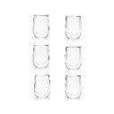 Kit 6 tazas doble vidrio 200ml