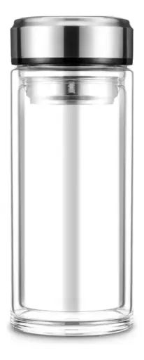 [BAZ.06285] BOTELLA DOBLE VIDRIO 400ml