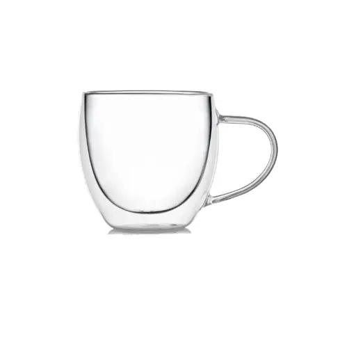 [BAZ.06057] TAZA DOBLE VIDRIO 80ml con asa